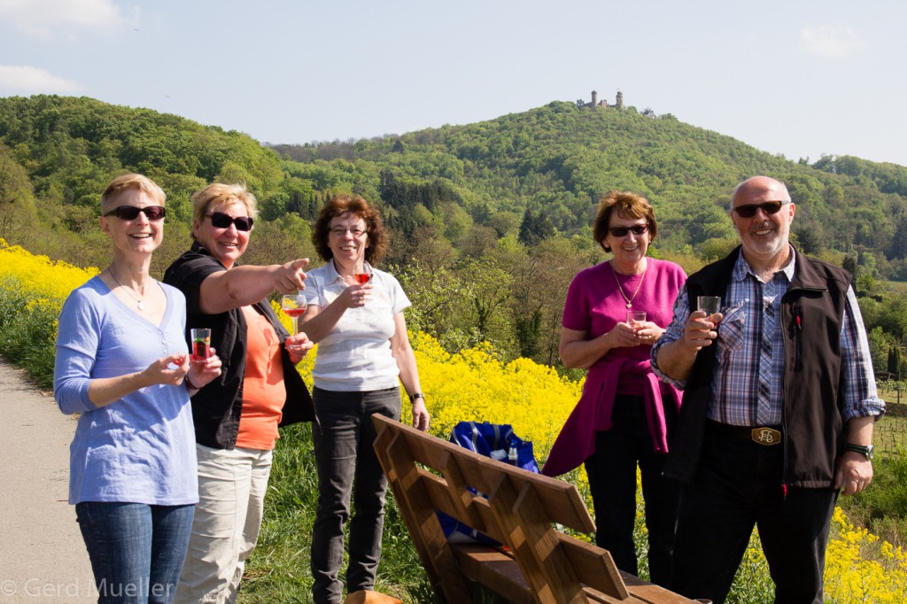 Pause auf dem Weinlagenweg - bei Zwingenberg